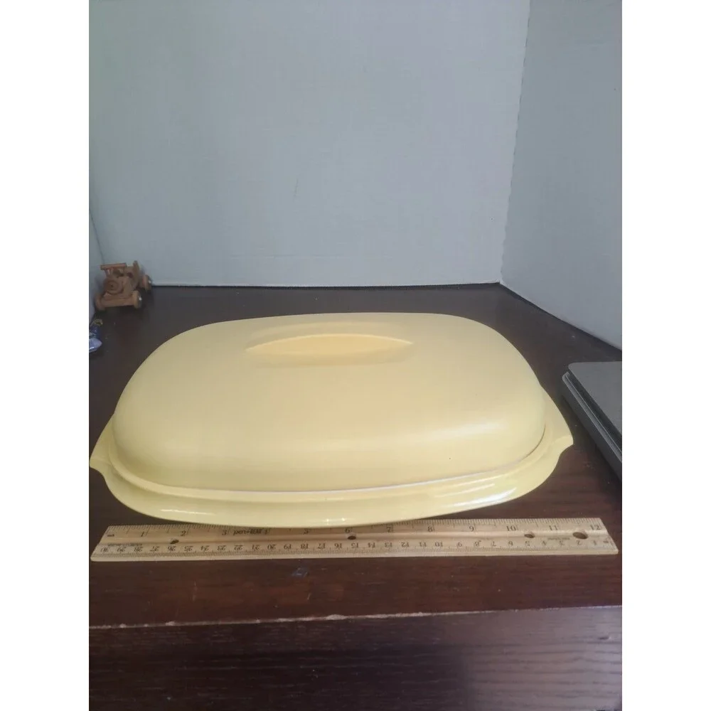 Vtg 1970s Tupperware 3peice Vegetable/Rice Steamer Set Harvest Gold 1273-5